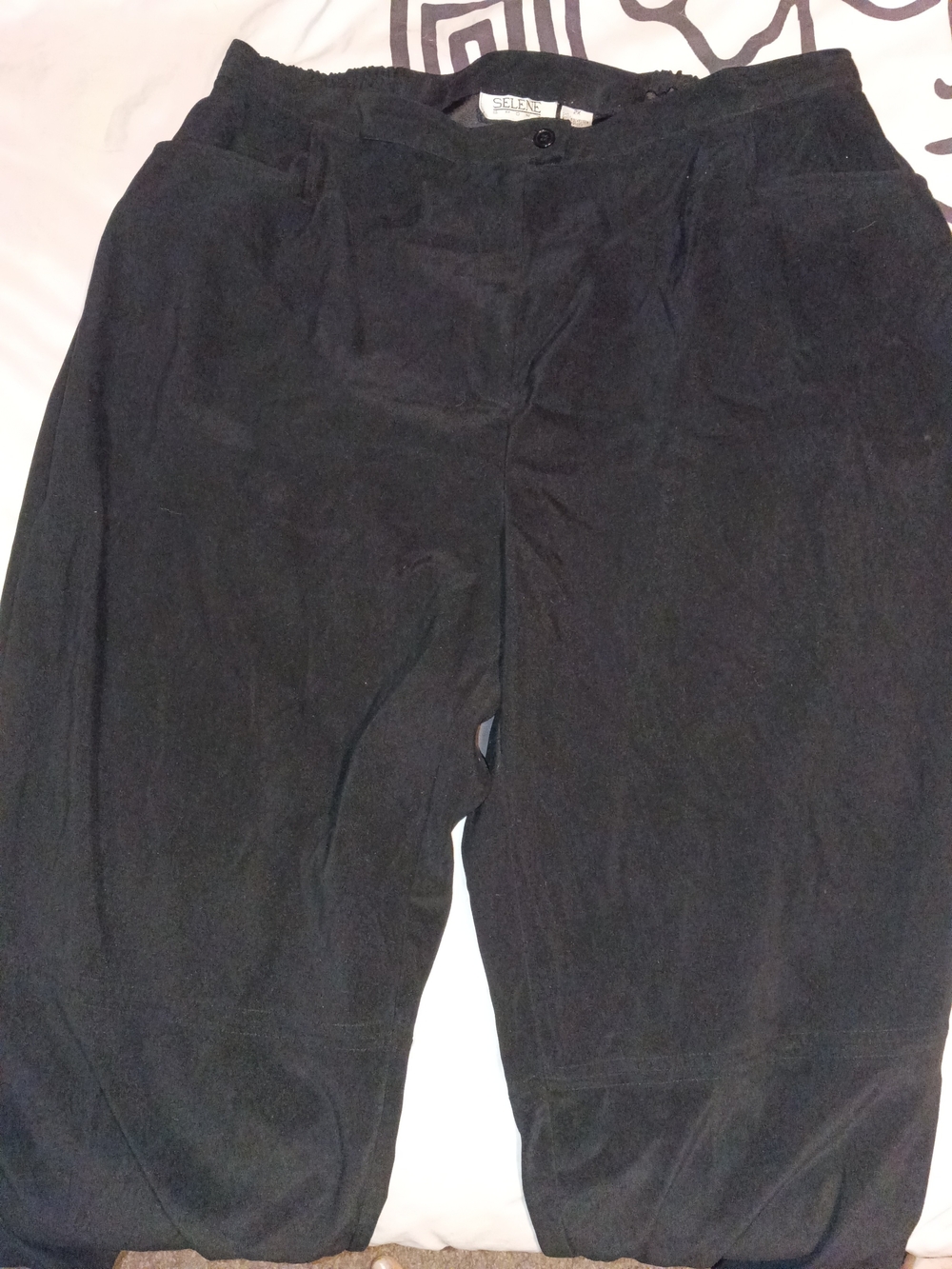 Black Faux Suede Dress Pants - Classic Straight Fit